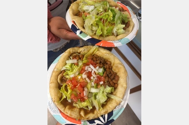 Deer Hollow Senior Residents Enjoy a Navajo Taco Lunch 
